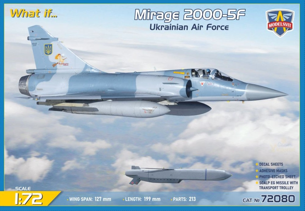 Modelsvit 72080 1:72 Dassault Mirage 2000-5F jet fighter (in ZSU service)
