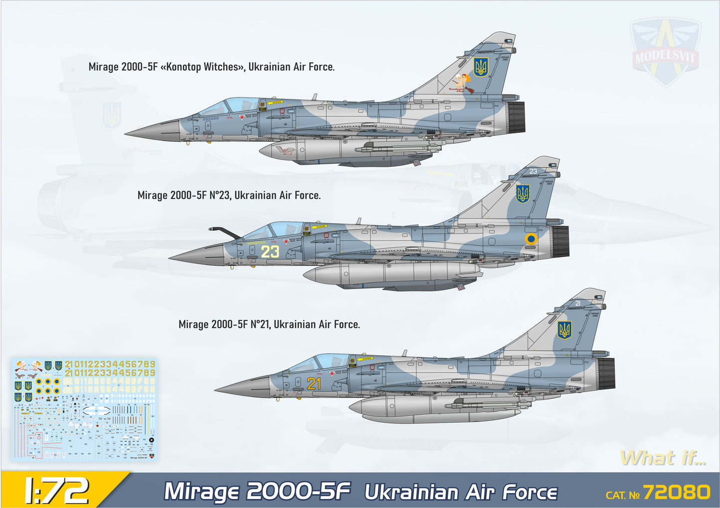 Modelsvit 72080 1:72 Dassault Mirage 2000-5F jet fighter (in ZSU service)
