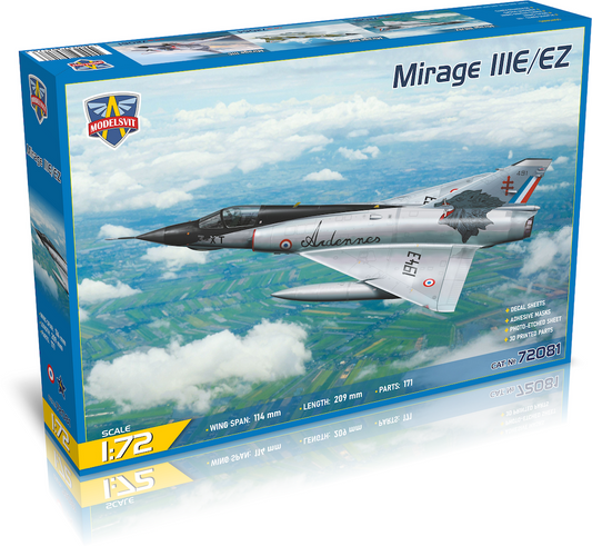 Modelsvit 72081 1:72 Dassault_Mirage IIIE/EZ fighter-bomber