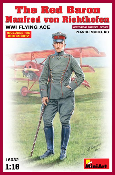 Mini Art 16032 1:16 The Red Baron Manfred von Richthofen WWI Flying Ace