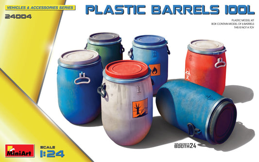 MiniArt 24004 1:24 Plastic Barrels 100 L