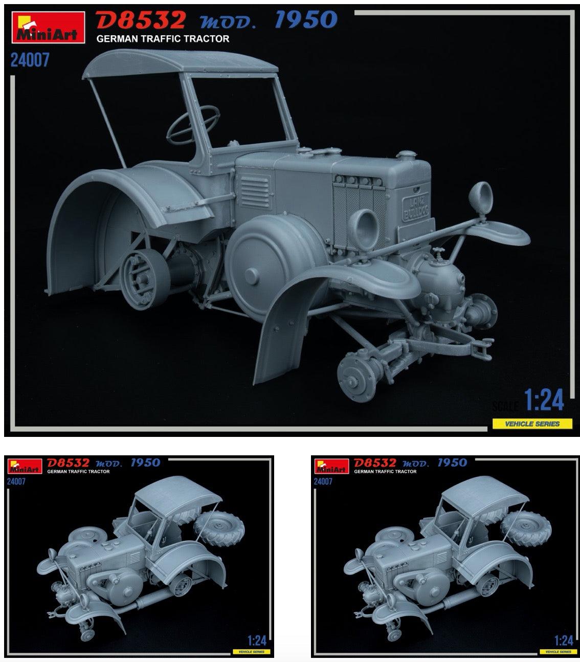 Mini Art 24007 1:24 German Traffic Tractor D8532 Mod. 1950 Lanz