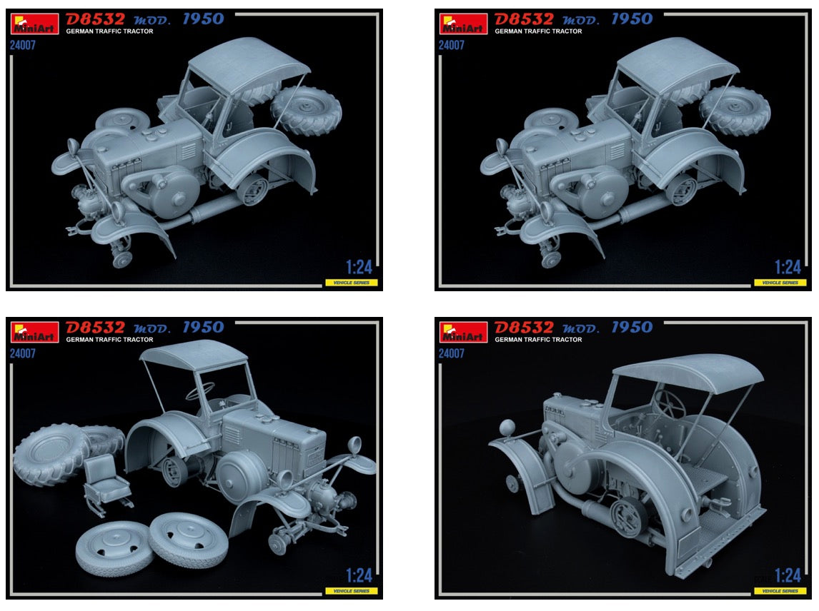 Mini Art 24007 1:24 German Traffic Tractor D8532 Mod. 1950 Lanz