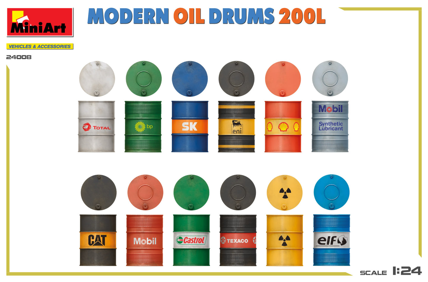 MiniArt 24008 1:24 Modern Oil Drums 200 L