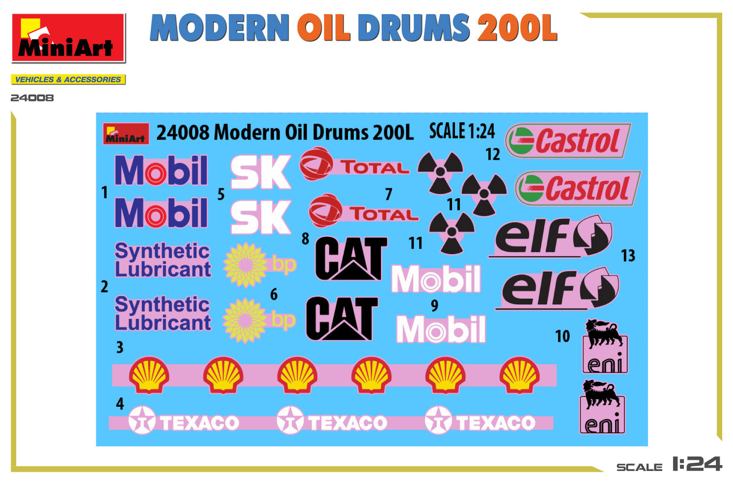 MiniArt 24008 1:24 Modern Oil Drums 200 L