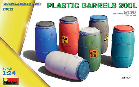 MiniArt 24011 1:24 Plastic Barrels 200L