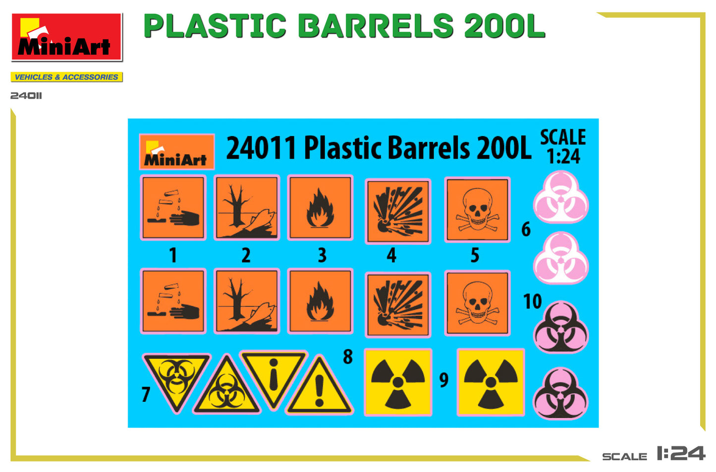 MiniArt 24011 1:24 Plastic Barrels 200L