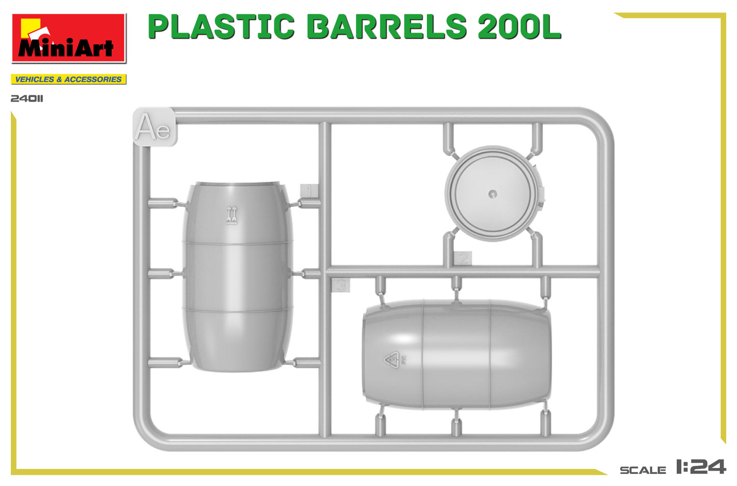 MiniArt 24011 1:24 Plastic Barrels 200L