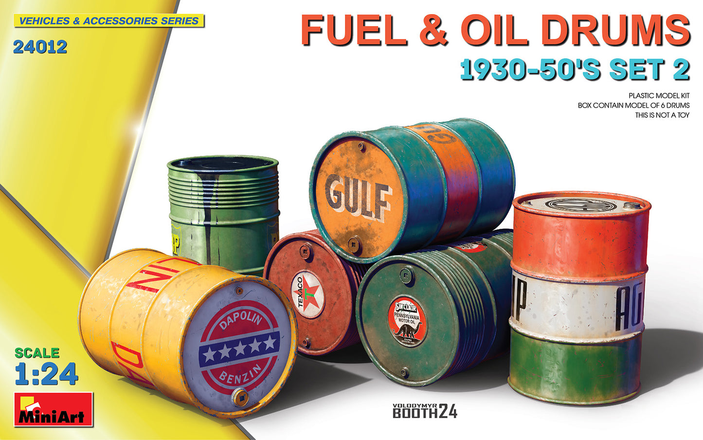 MiniArt 24012 1:24 Fuel & Oil Drums 1930-50’s Set 2