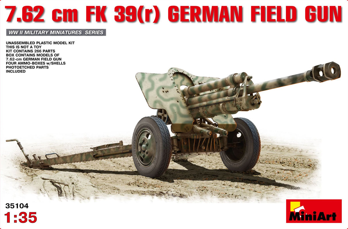 MiniArt 35104 1:35 7.62 cm F.K. 39(r) German Field Gun