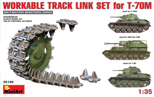 Mini Art 35146 1:35 Workable Track Link Set for Soviet T-70M Light Tank