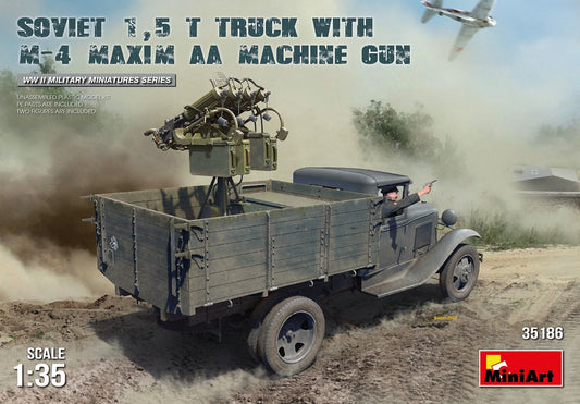 Mini Art 35186 1:35 Soviet 1,5 t. Truck with M-4 Maxim AA Machine Gun