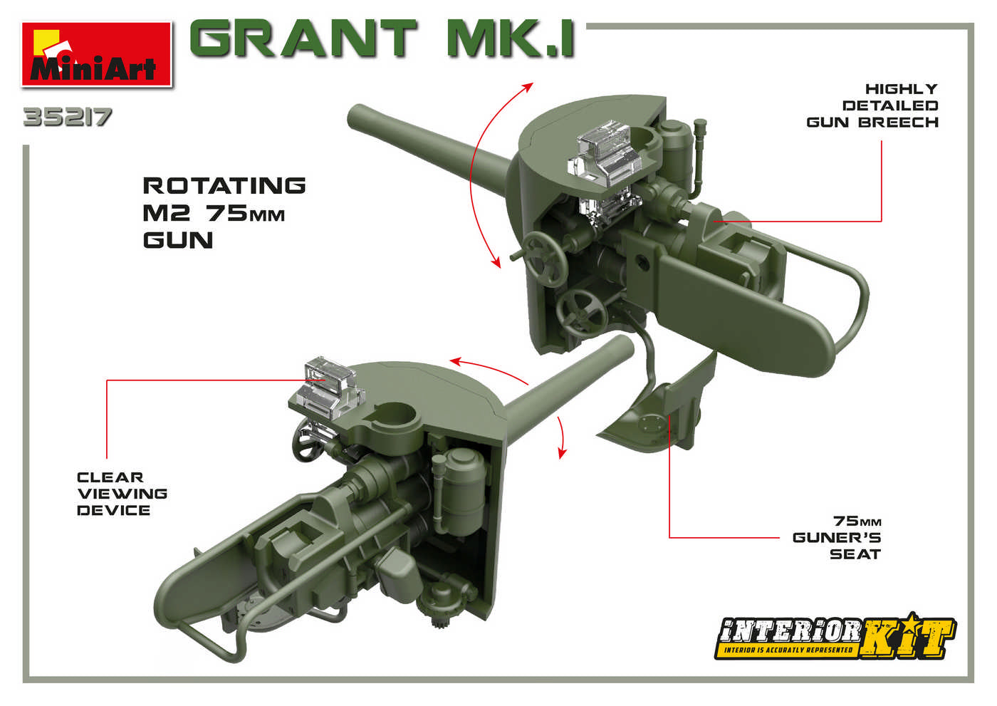 MiniArt 35217 1:35 Grant Mk.I with Interior