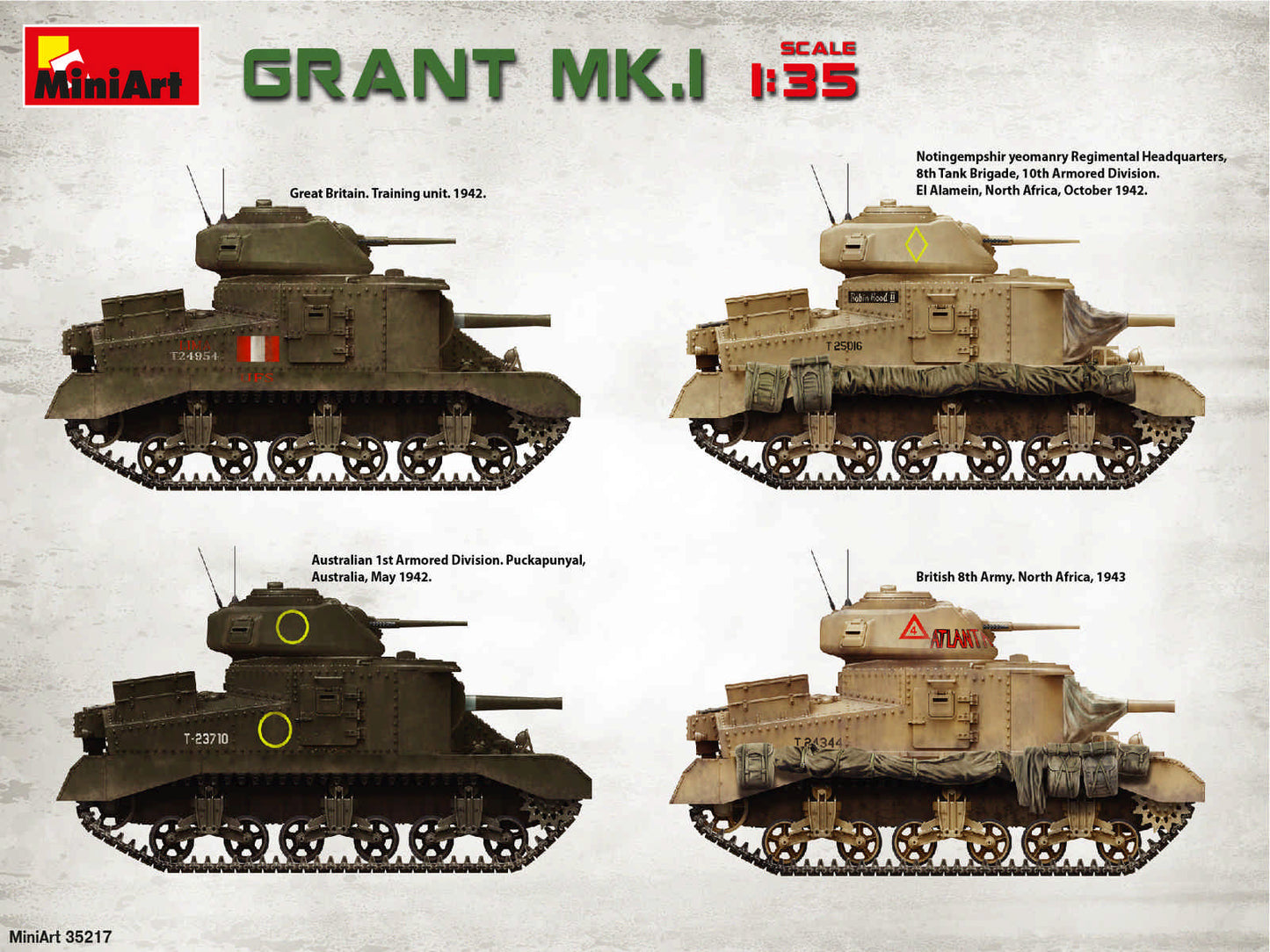 MiniArt 35217 1:35 Grant Mk.I with Interior