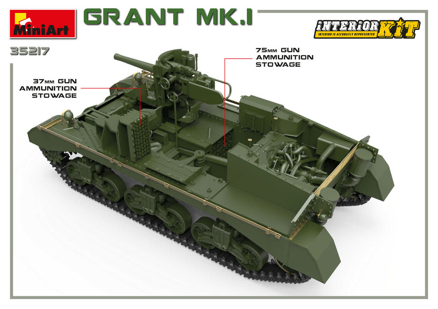 MiniArt 35217 1:35 Grant Mk.I with Interior