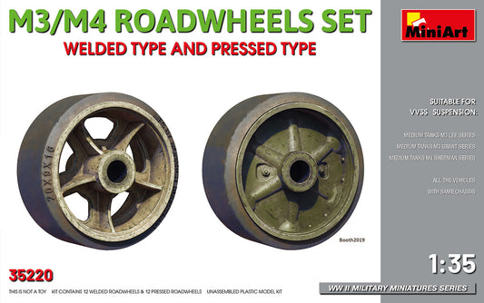 Mini Art 35220 1:35 M3/M4 Roadwheels Set (Welded Type and Pressed Type)