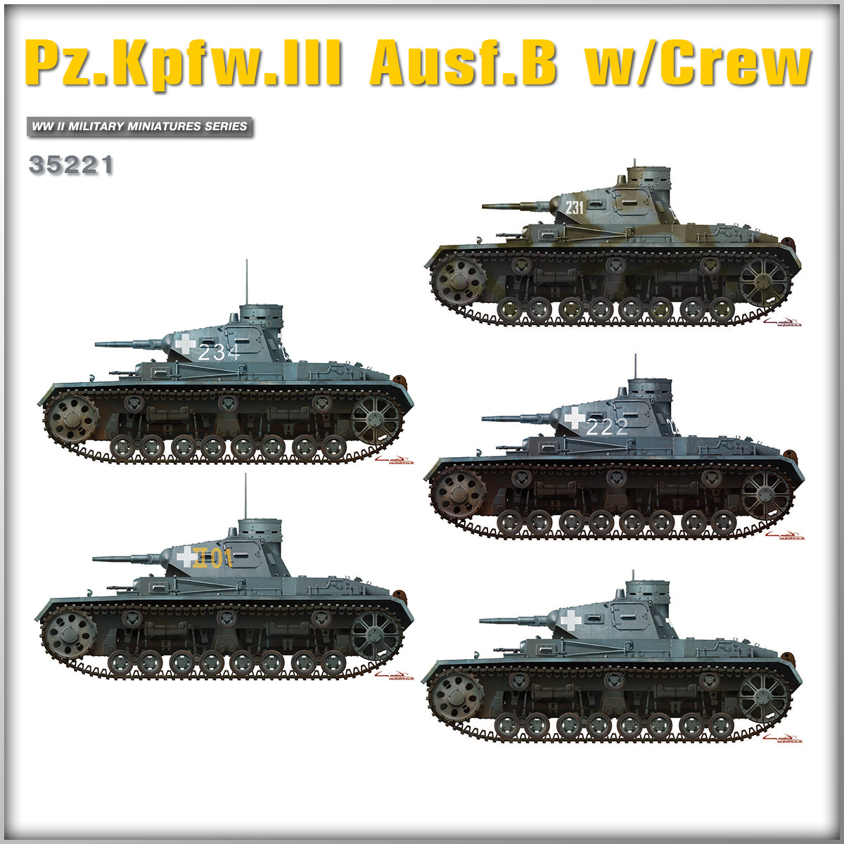 MiniArt 35221 1:35 Pz.Kpfw.III Ausf.B with Crew Special Edition