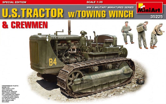 Mini Art 35225 1:35 U.S. Tractor with Towing Winch & Crewmen (Special Edition)