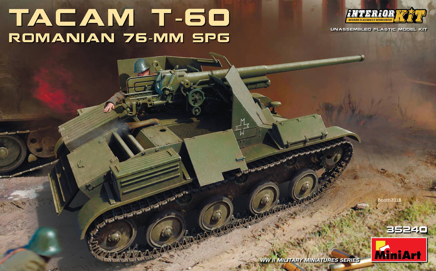 Mini Art 35240 1:35 Romanian T-60 76-mm SPG TACAM with Interior