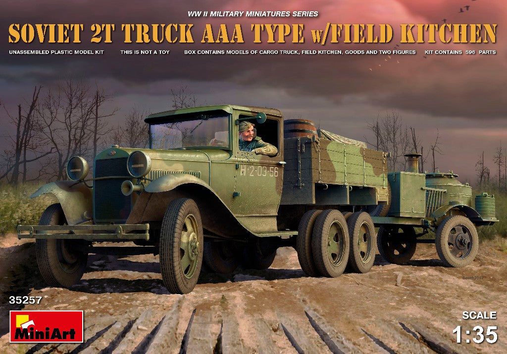 MiniArt 35257 1:35 Soviet 2t Truck AAA TYPE with Field Kitchen