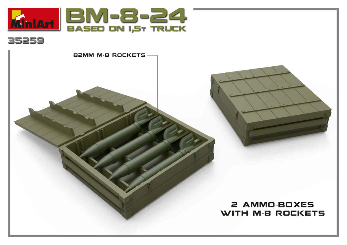 MiniArt 35259 1:35 Soviet Rocket Launcher BM-8-24 based on 1,5t Truck