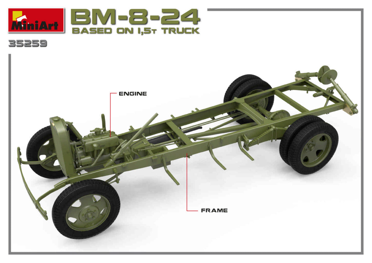 MiniArt 35259 1:35 Soviet Rocket Launcher BM-8-24 based on 1,5t Truck