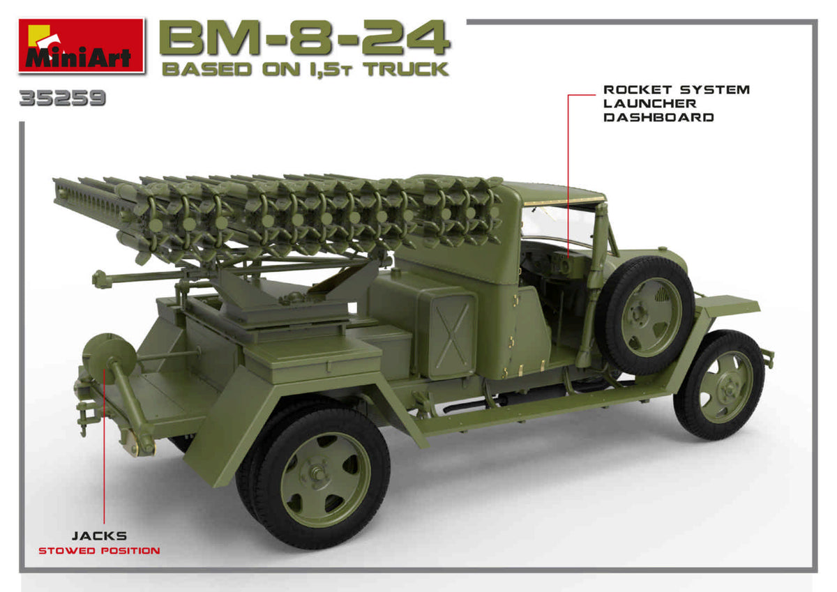 MiniArt 35259 1:35 Soviet Rocket Launcher BM-8-24 based on 1,5t Truck