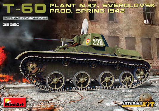 Mini Art 35260 1:35 Soviet T-60  Plant No. 37 Sverdlovsk Production Spring 1942 with Interior