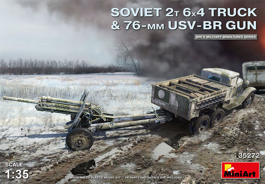 MiniArt 35272 1:35 Soviet 2T 6x4 Truck & 76mm USV-BR Gun