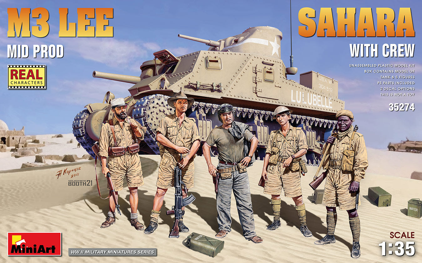 Mini Art 35274 1:35 M3 Lee Mid. Production Sahara with Crew