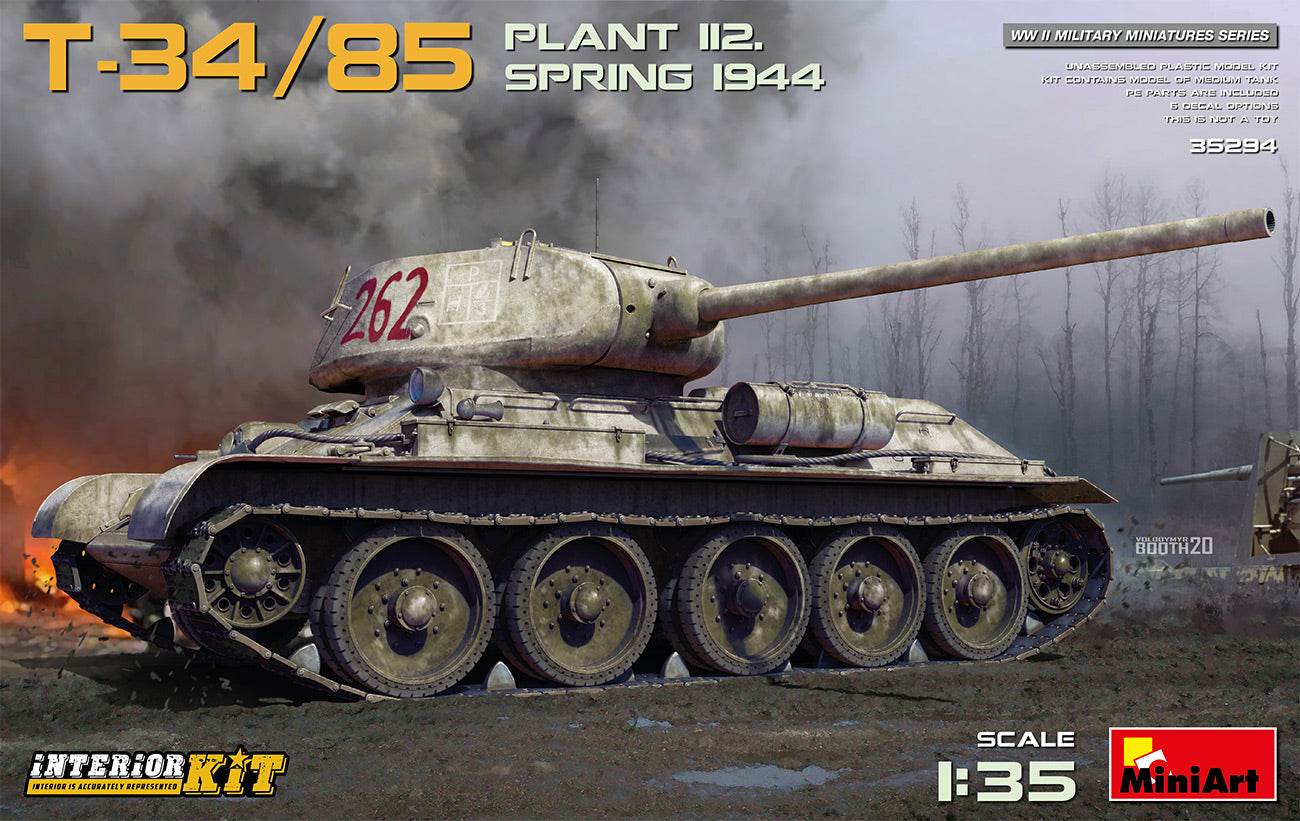 Mini Art 35294 1:35 Soviet T-34/85 Plant 112. Spring 1944. with Interior