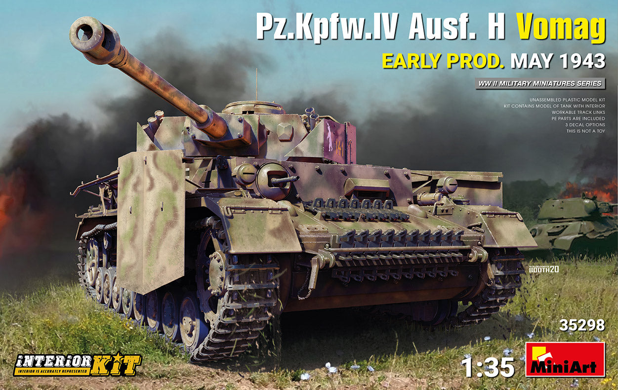 Mini Art 35298 1:35 Pz.Kpfw.IV Ausf.H Vomag Early Prod. May 1943 with Interior