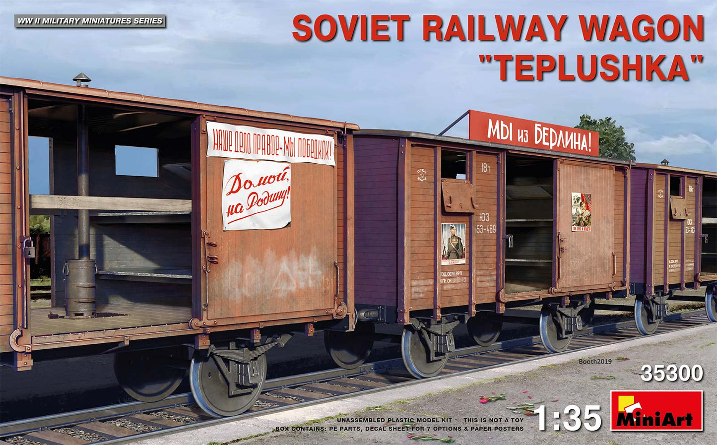 Mini Art 35300 1:35 Soviet Railway Wagon 'Teplushka'