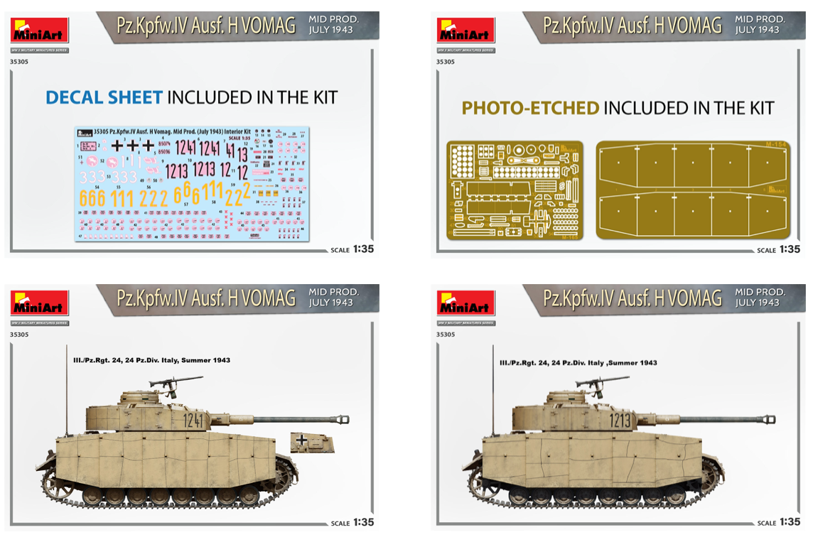 Mini Art 35305 1:35 Pz.Kpfw.IV Ausf.H Vomag Mid Production July 1932 with Interior