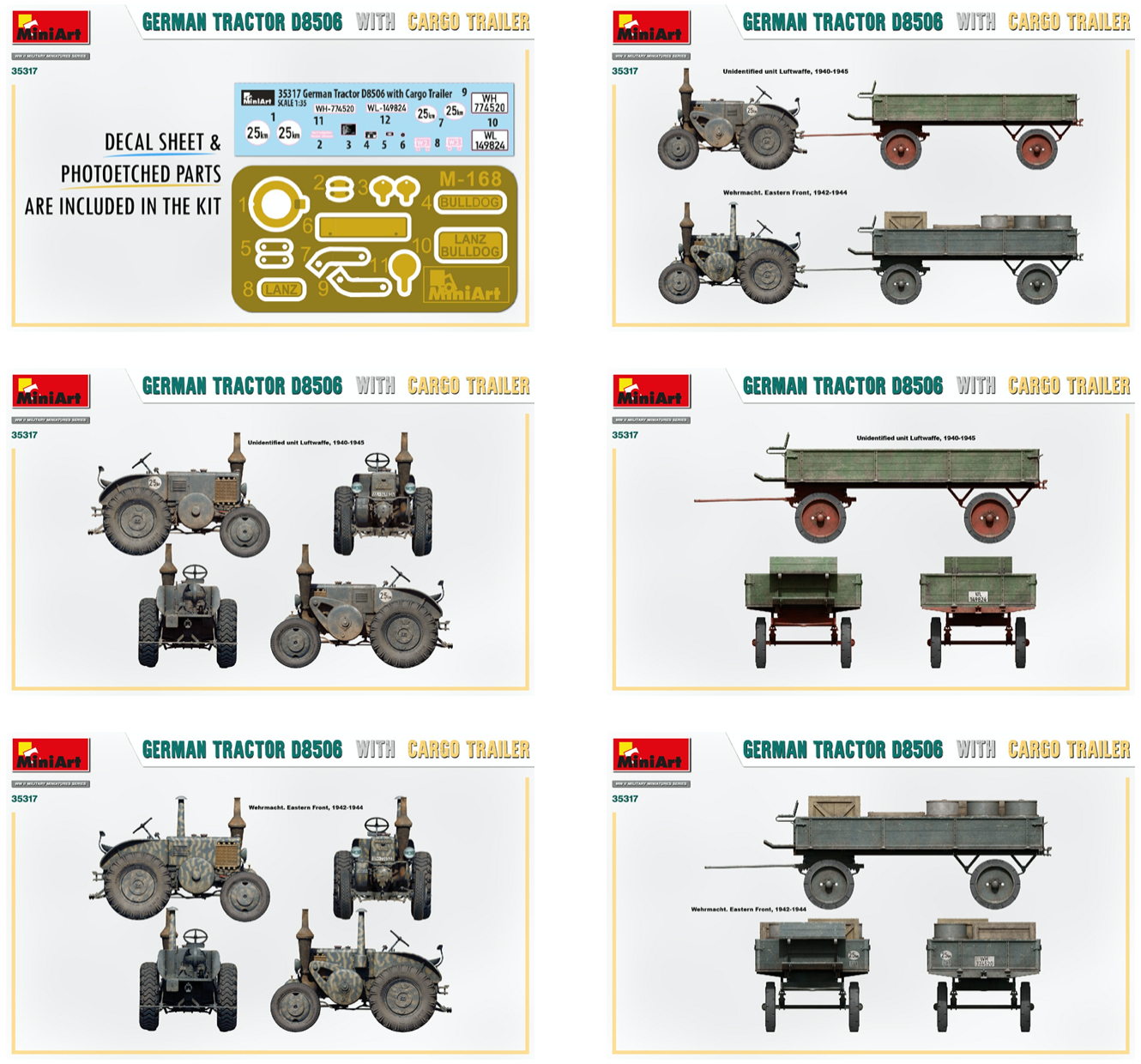 Mini Art 35317 1:35 German Tractor âD8506â âwith âCargo Trailer