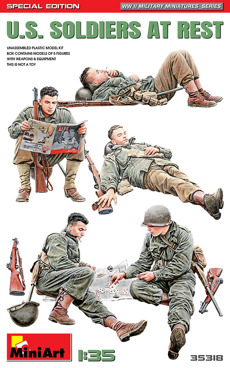 Mini Art 35318 1:35 WWII U.S. Soldiers at Rest (Special Edition)