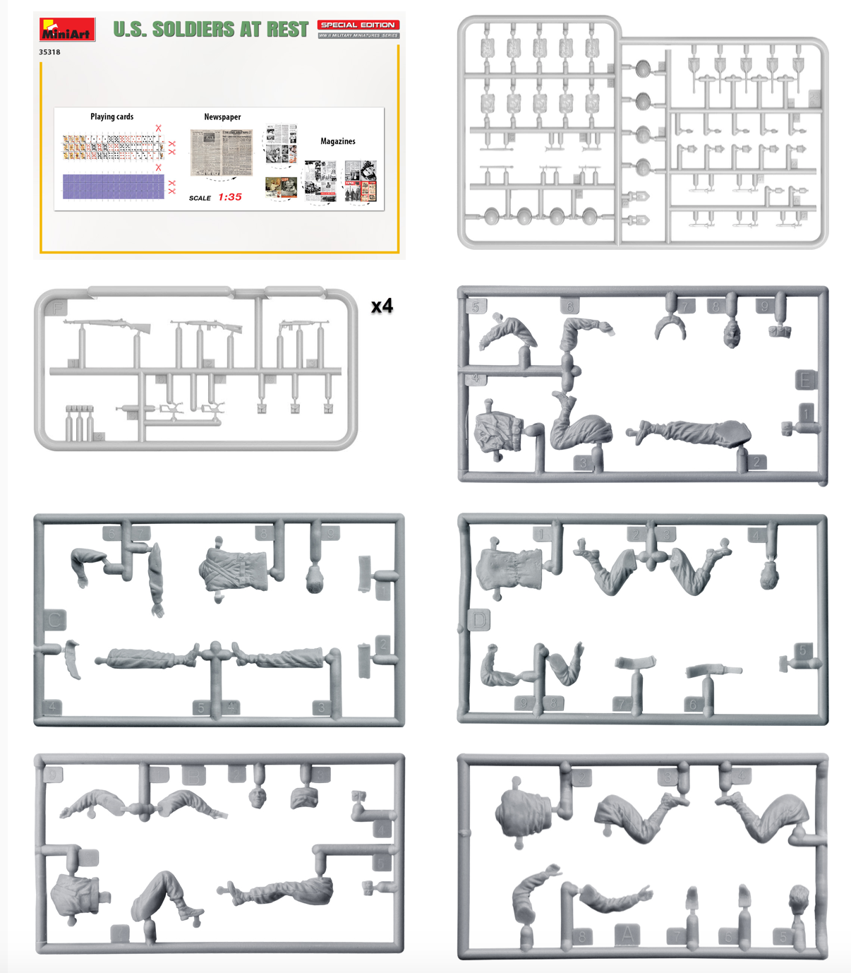 Mini Art 35318 1:35 WWII U.S. Soldiers at Rest (Special Edition)