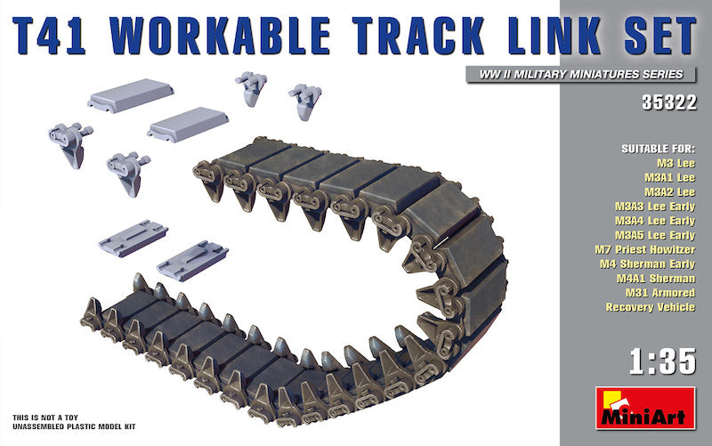 Mini Art 35322 1:35 T41 Workable Tank Track Link Set