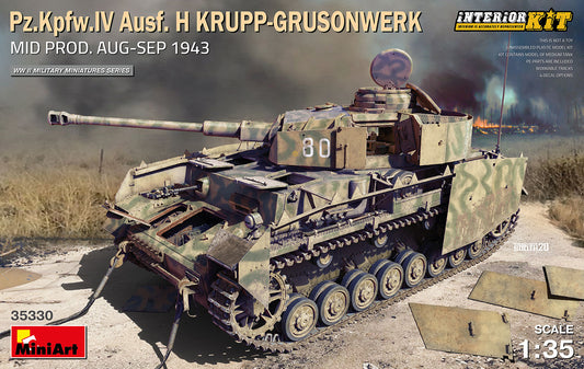 Mini Art 35330 1:35 Pz.Kpfw.IV Ausf. H Krupp-Grusonwerk Mid Prod. Aug-Sep 1943 with Interior