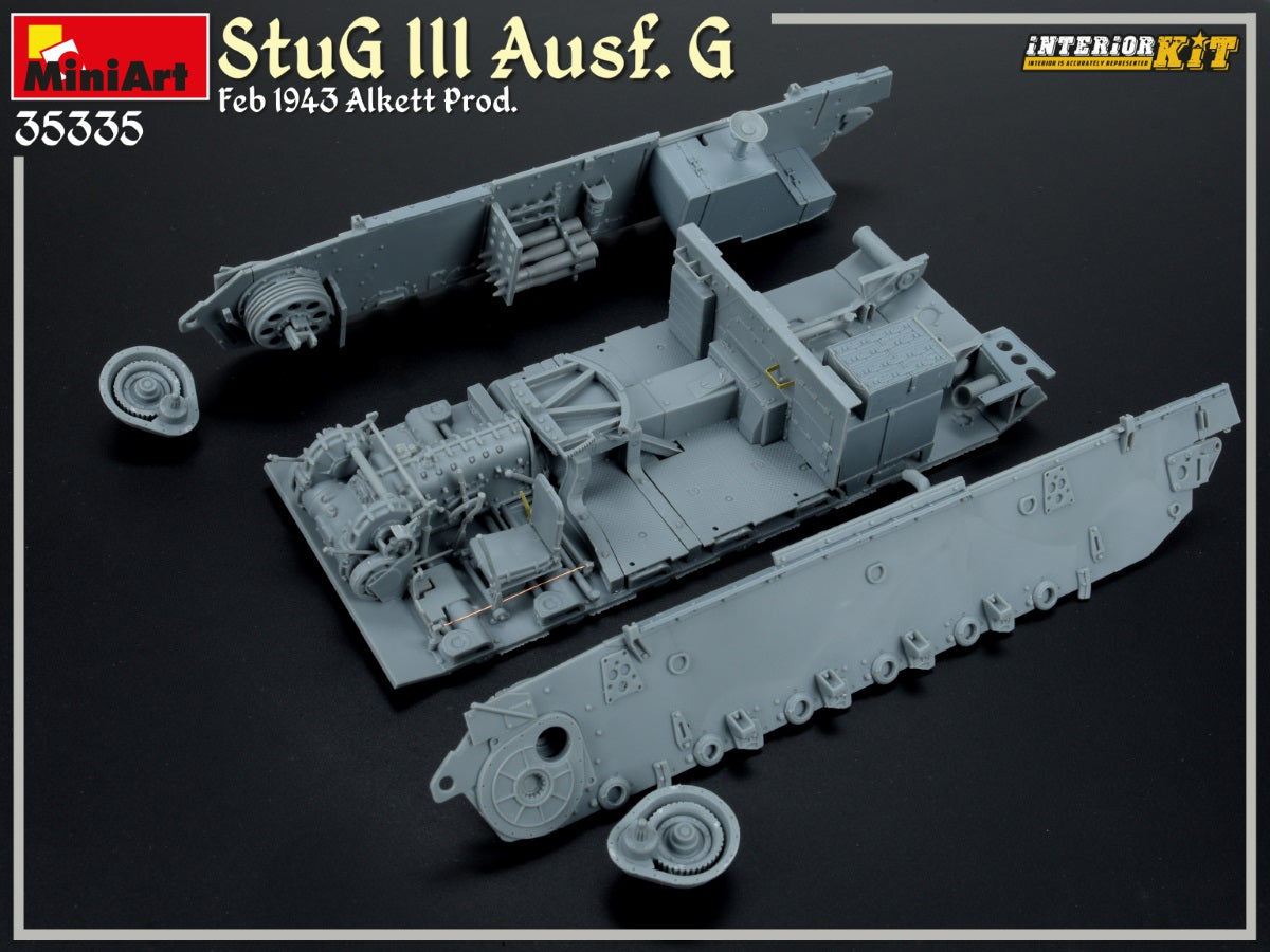 MiniArt 35335 1:35 Sturmgeschutz/StuG.III Ausf.G Feb 1943 Alkett Prod. INTERIOR KIT