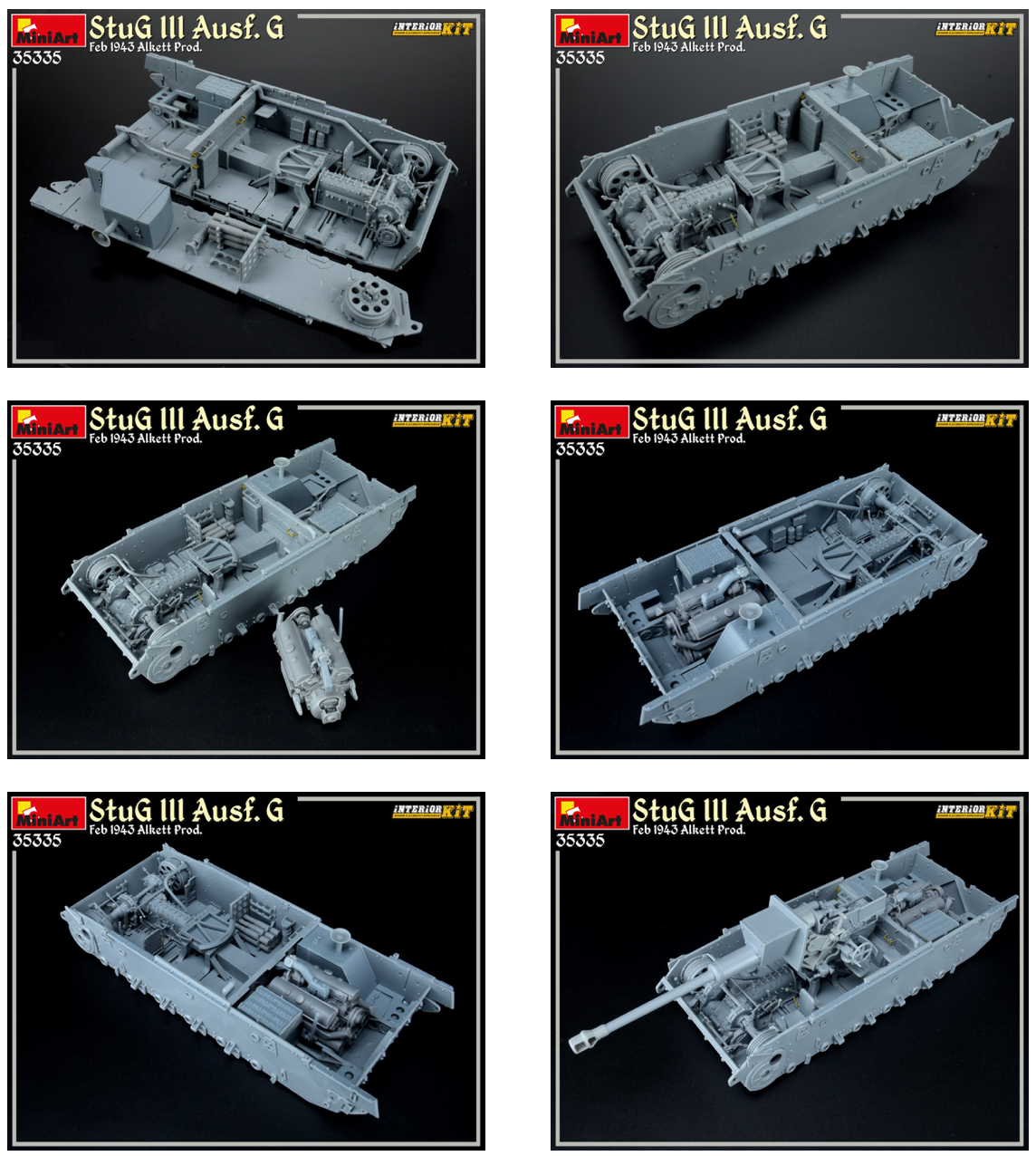 MiniArt 35335 1:35 Sturmgeschutz/StuG.III Ausf.G Feb 1943 Alkett Prod. INTERIOR KIT