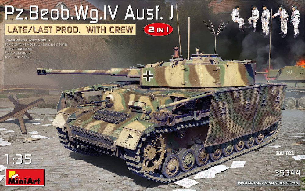 Mini Art 35344 1:35 Pz.Beob.Wg.IV Ausf.J Late/Last Prod. '2in1' with Crew