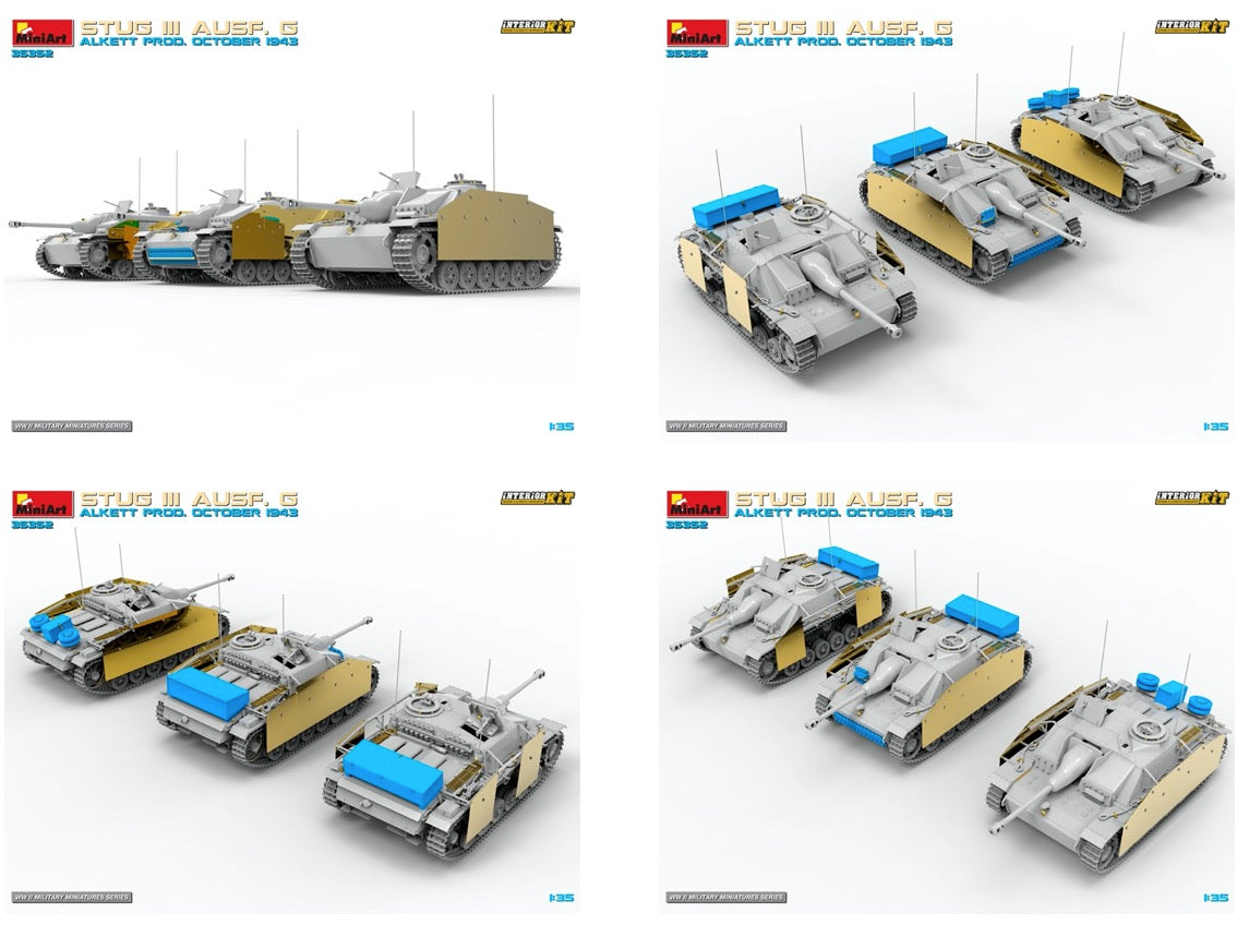 MiniArt 35352 1:35 StuG III Ausf. G Alkett Prod. October 1943 - Interior kit