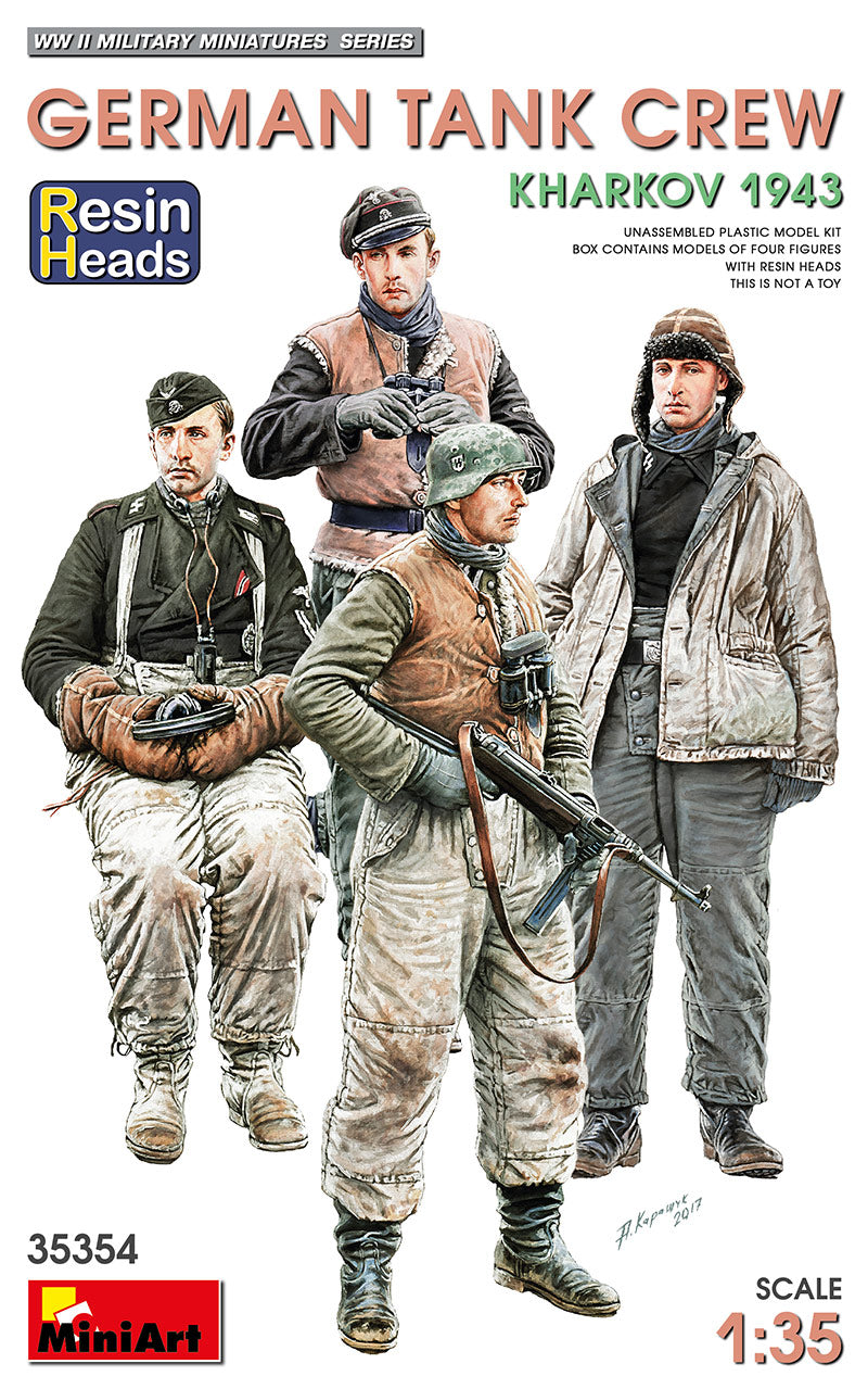 MiniArt 35354 1:35 German Tank Crew. Kharkov 1943. (Resin Heads)