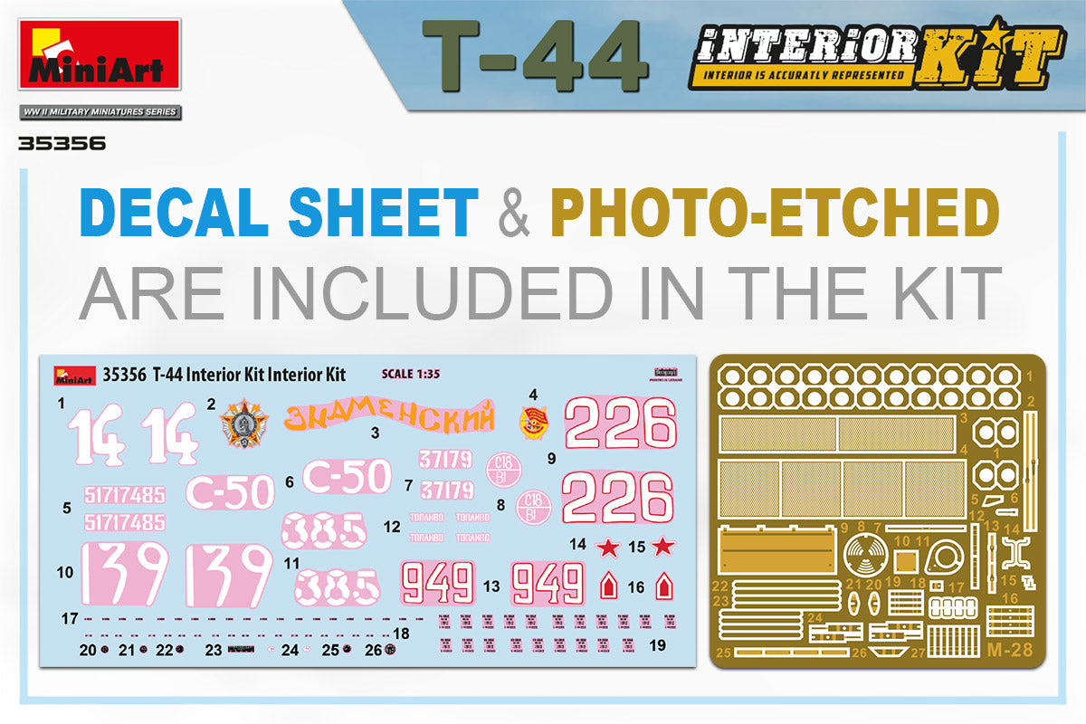 Mini Art 35356 1:35 Soviet T-44 with Interior