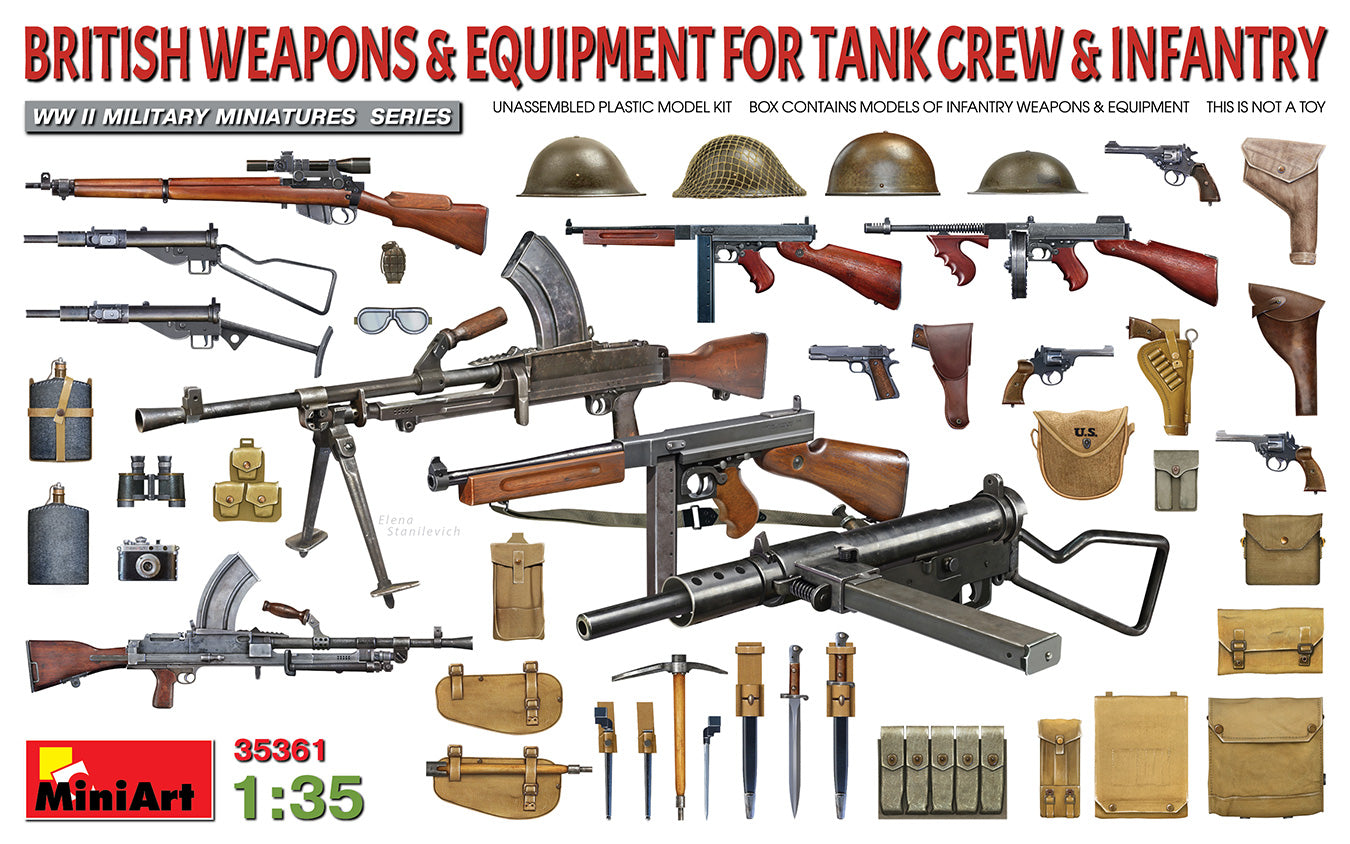 Mini Art 35361 1:35 British Weapons & Equipment for Tank Crew & Infantry