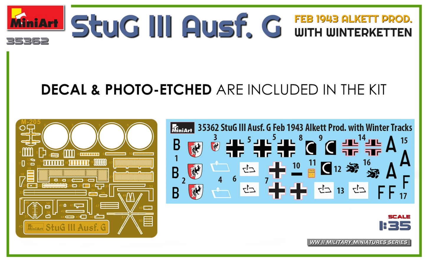 Mini Art 35362 1:35 StuG.III Ausf.G Feb 1943 Alkett Prod. with Winterketten