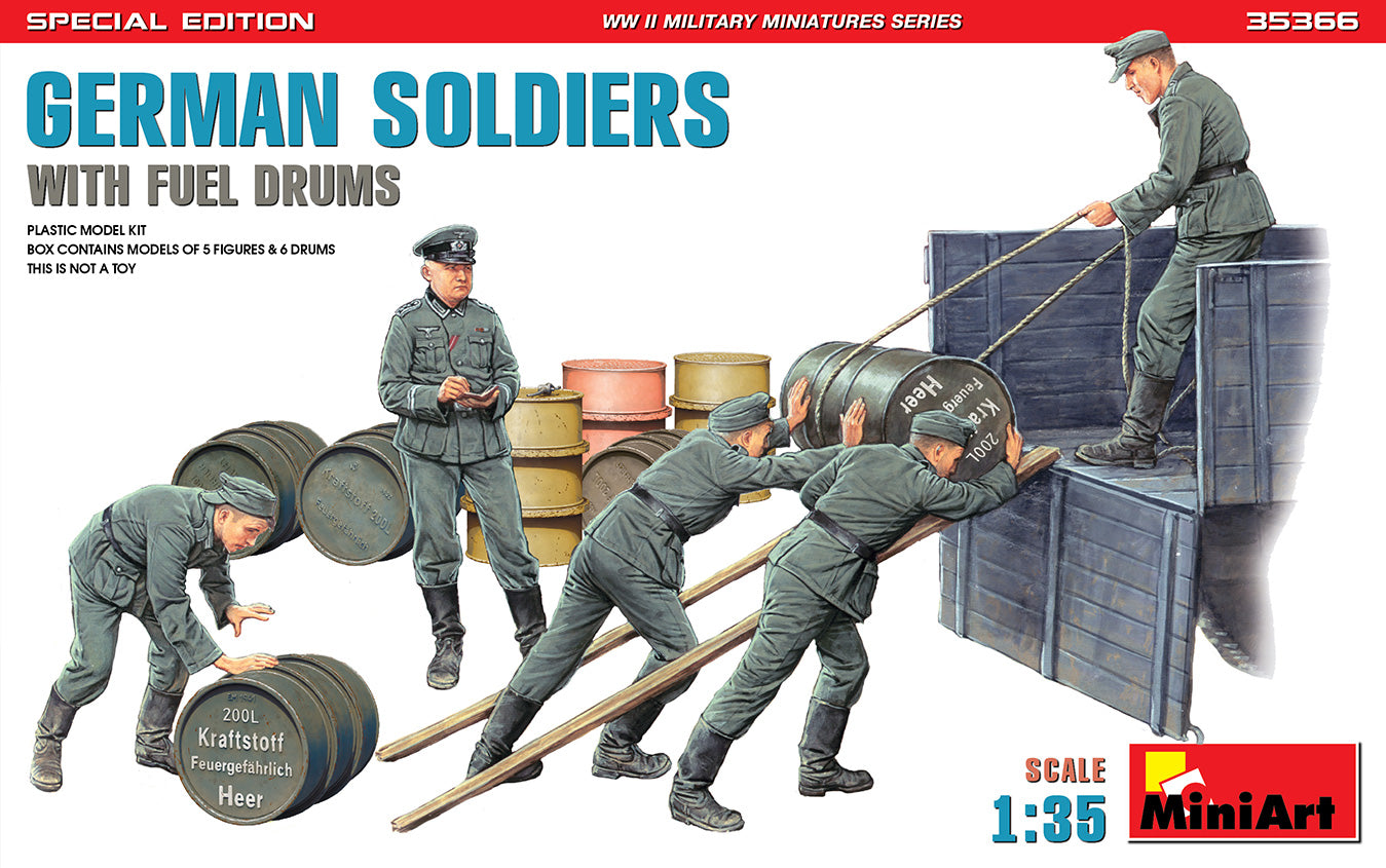 MiniArt 35366 1:35 German Soldiers With Fuel Drums - Special Edition