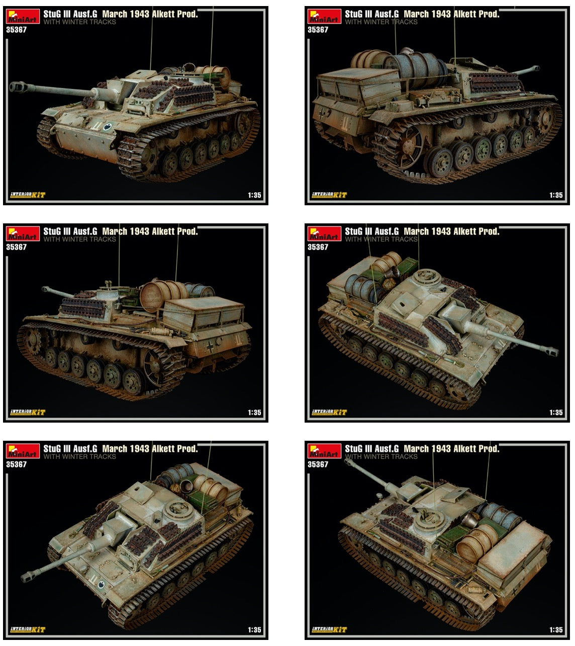MiniArt 35367 1:35 StuG III Ausf. G March 1943 Alkett Prod. With Winter Tracks Interior Kit