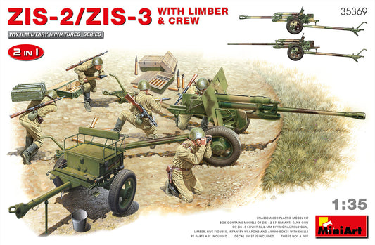 Mini Art 35369 1:35 ZIS-2/ZIS-3 with Limber & Crew '2in1'